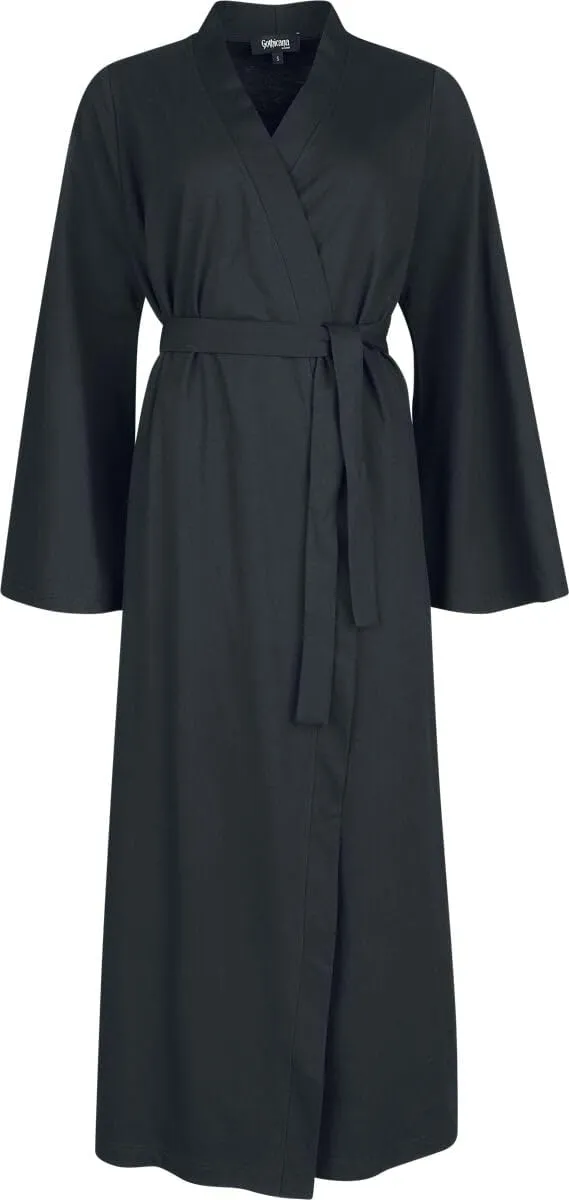 Gothicana by EMP accappatoio kimono XL nero french terry