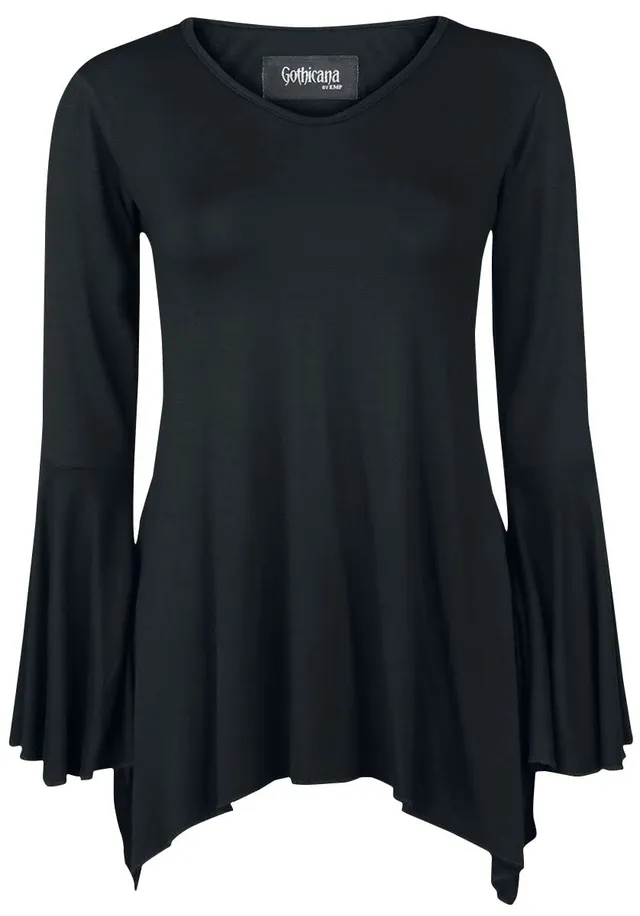 Gothicana by EMP maglia nera maniche svasate L