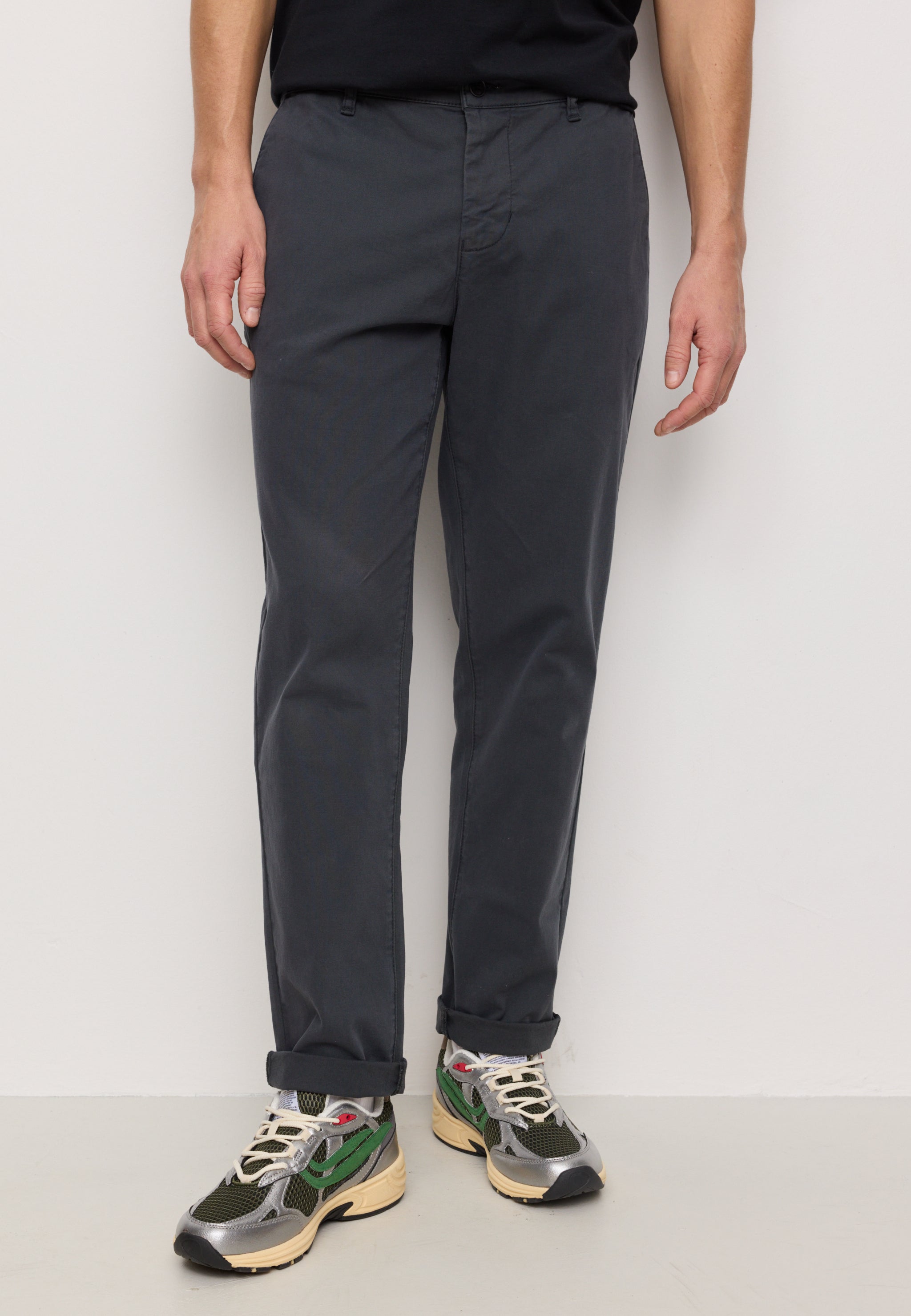 Recolution Kelp pantaloni chino grigio scuro cotone bio