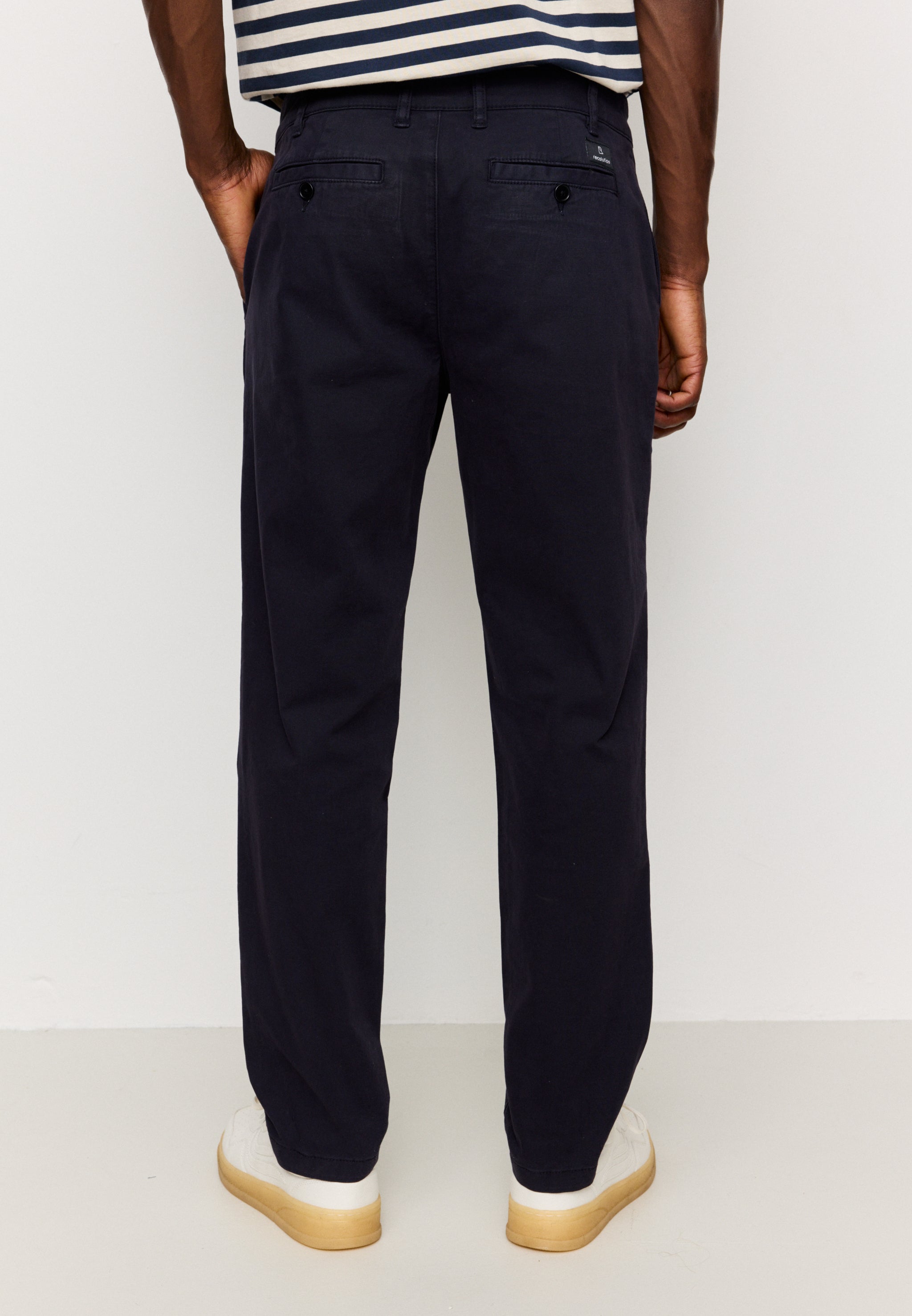 Recolution Kelp pantaloni chino blu navy cotone bio