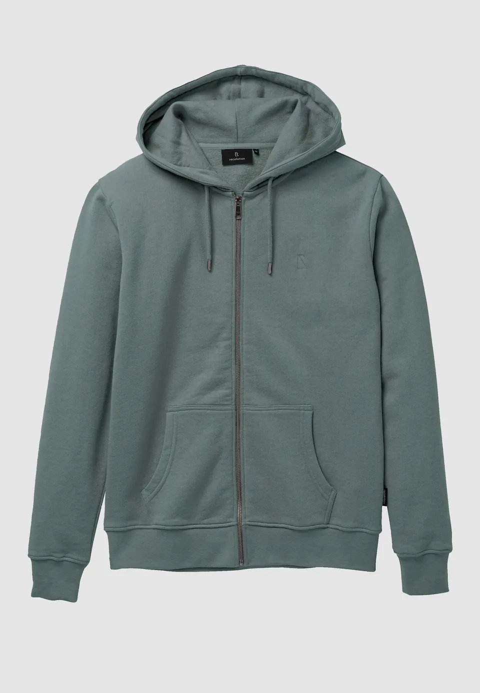 Recolution Birch felpa con zip eucalipto cotone bio