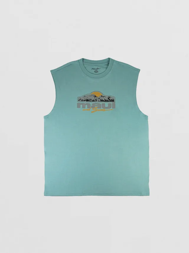 Maui and Sons Horizon canotta muscolare Steel Blue montagna