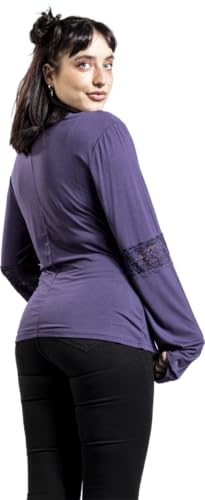 Gothicana by EMP maglia lilla maniche lunghe scollo rotondo