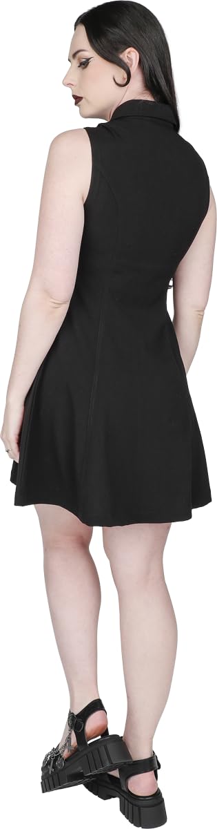 Gothicana by EMP abito trapezio nero M metallo