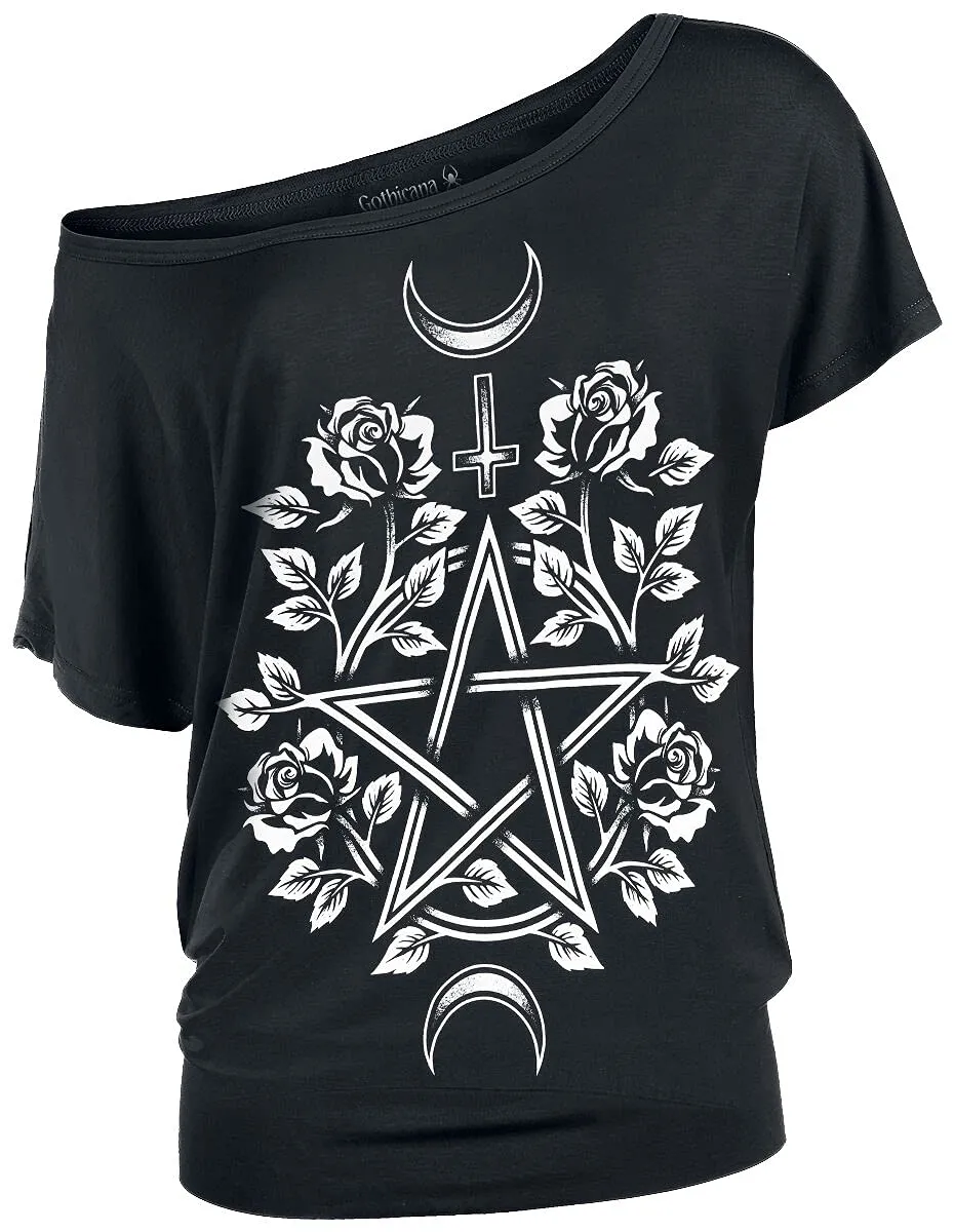Gothicana by EMP T-Shirt Nera Stampa M Gotica