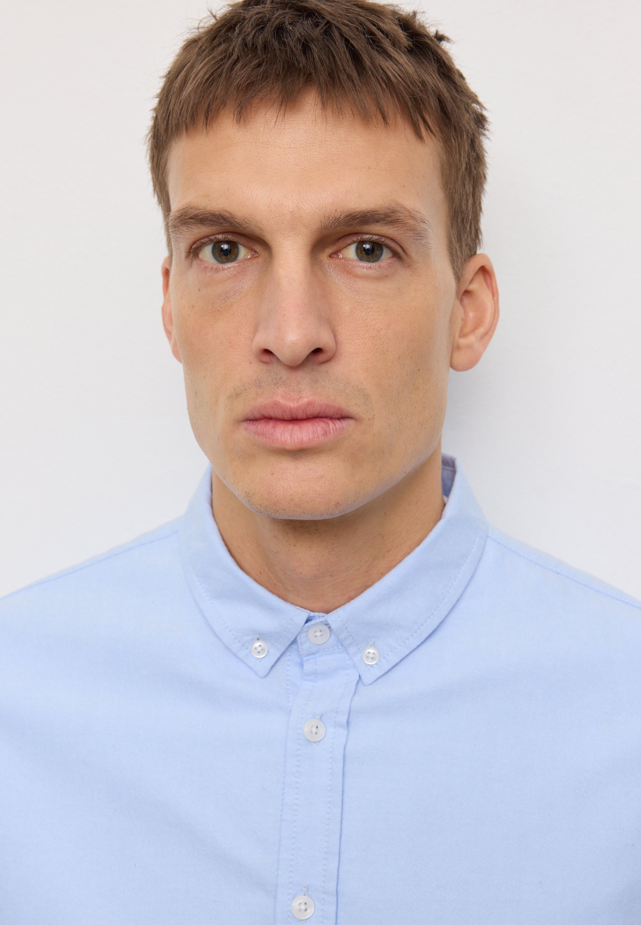 Recolution Spruce camicia uomo blu cotone bio