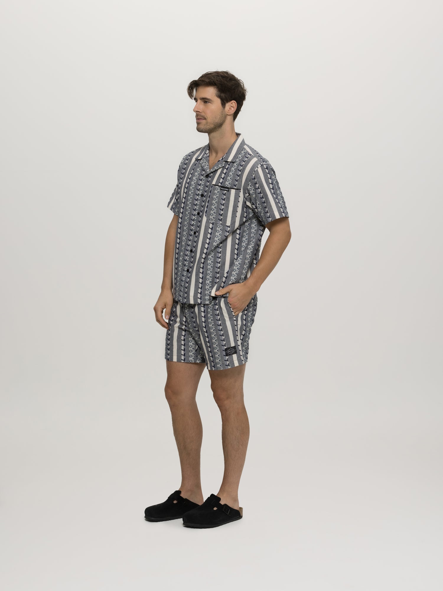 Maui and Sons Dobby Fin camicia cotone ardesia