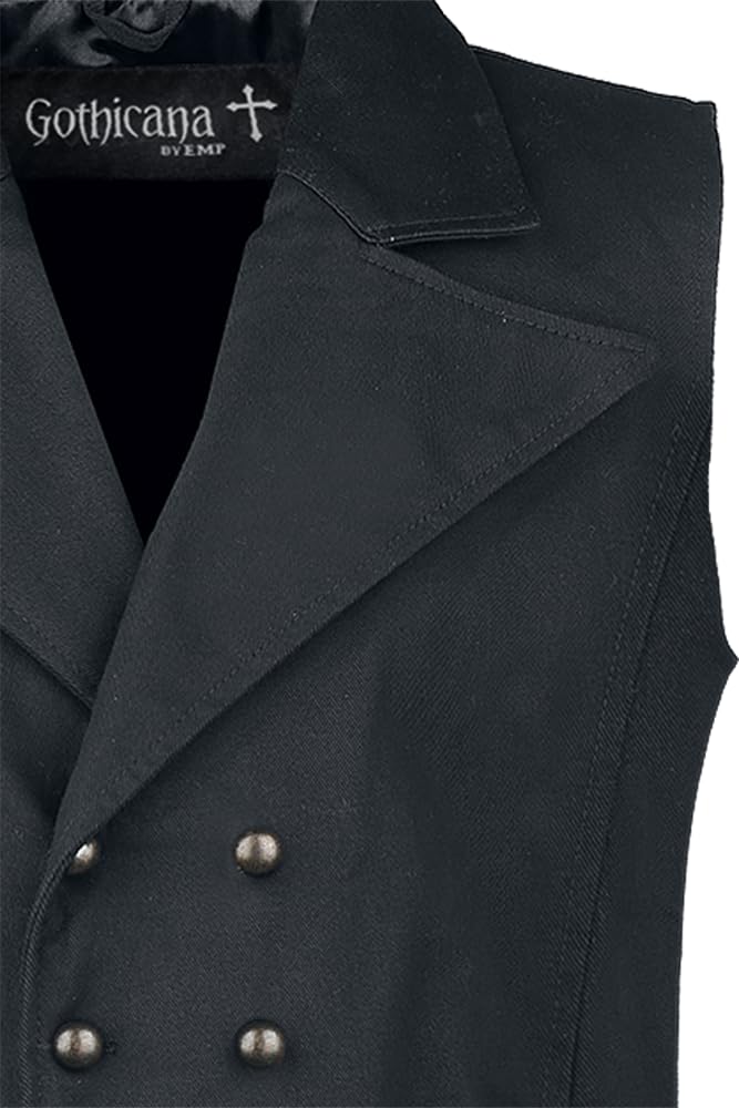 Gothicana by EMP gilet steampunk nero uomo
