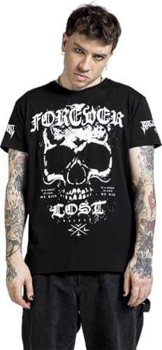 Gothicana by EMP Maglietta Nera Uomo stampa frontale t-shirt