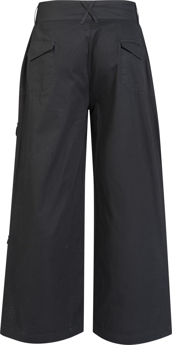 Gothicana by EMP Pantaloni Tessuto Nero Gamba Larga XL