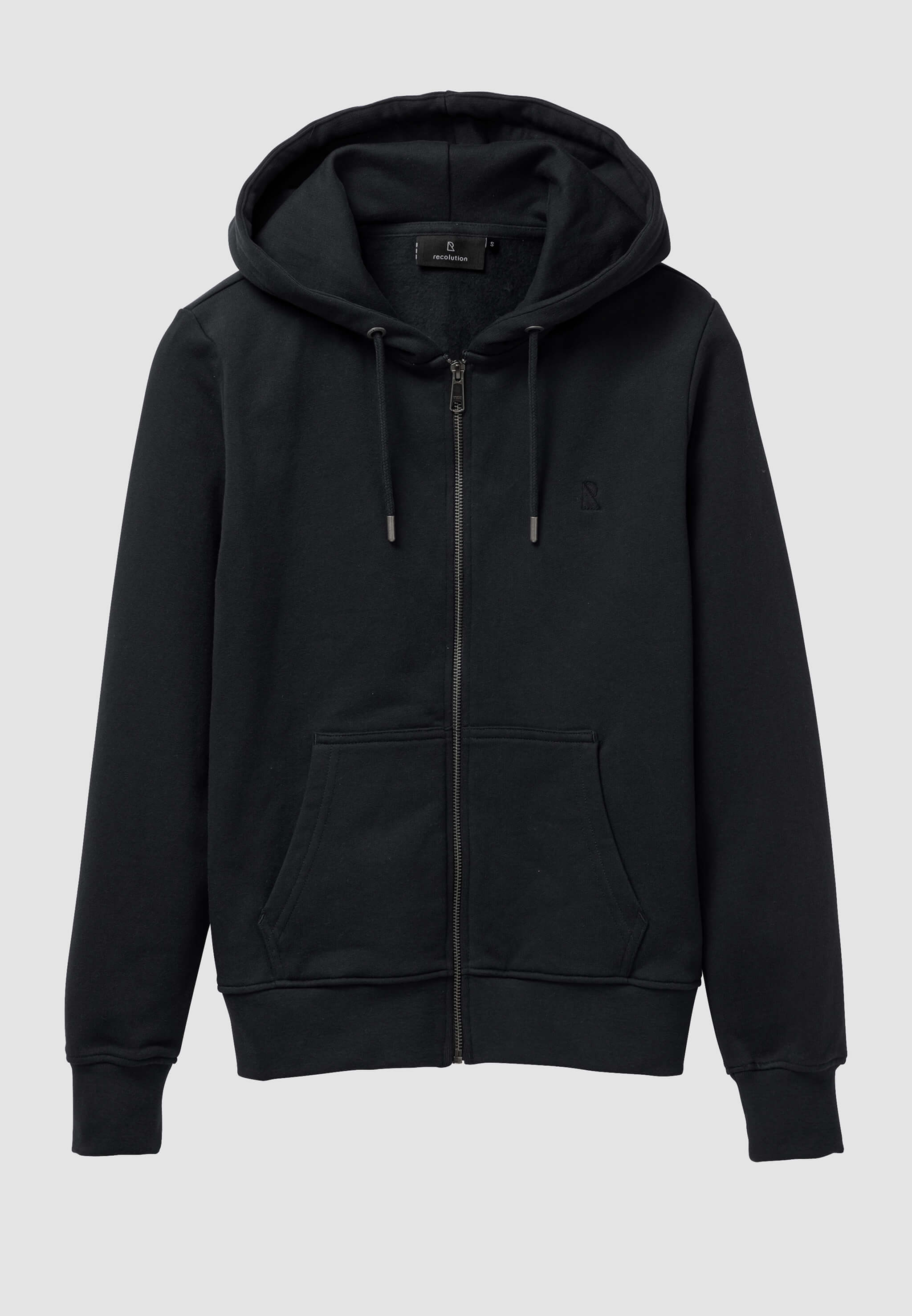 Recolution Dahlia felpa zip nero cotone bio
