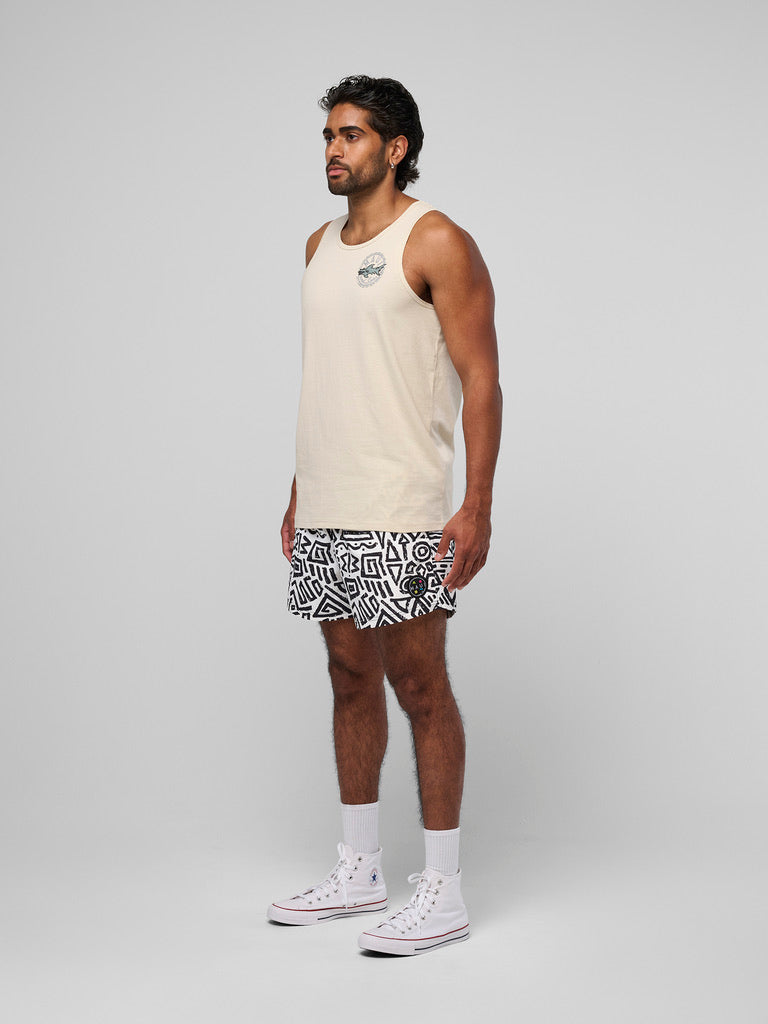 Maui and Sons Aggro Shark Canotta Uomo Cotone Doppia Stampa