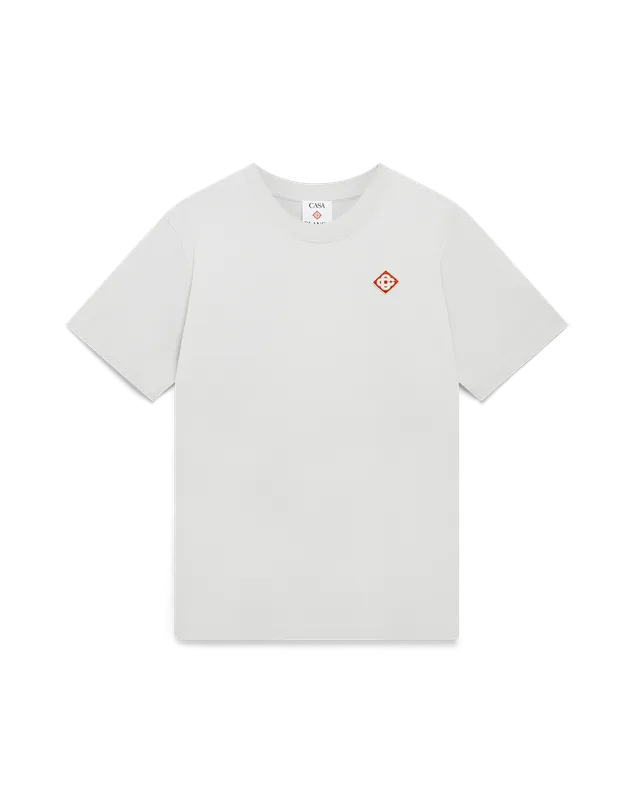 Casablanca Diamond Logo T-shirt grigia M in cotone organico