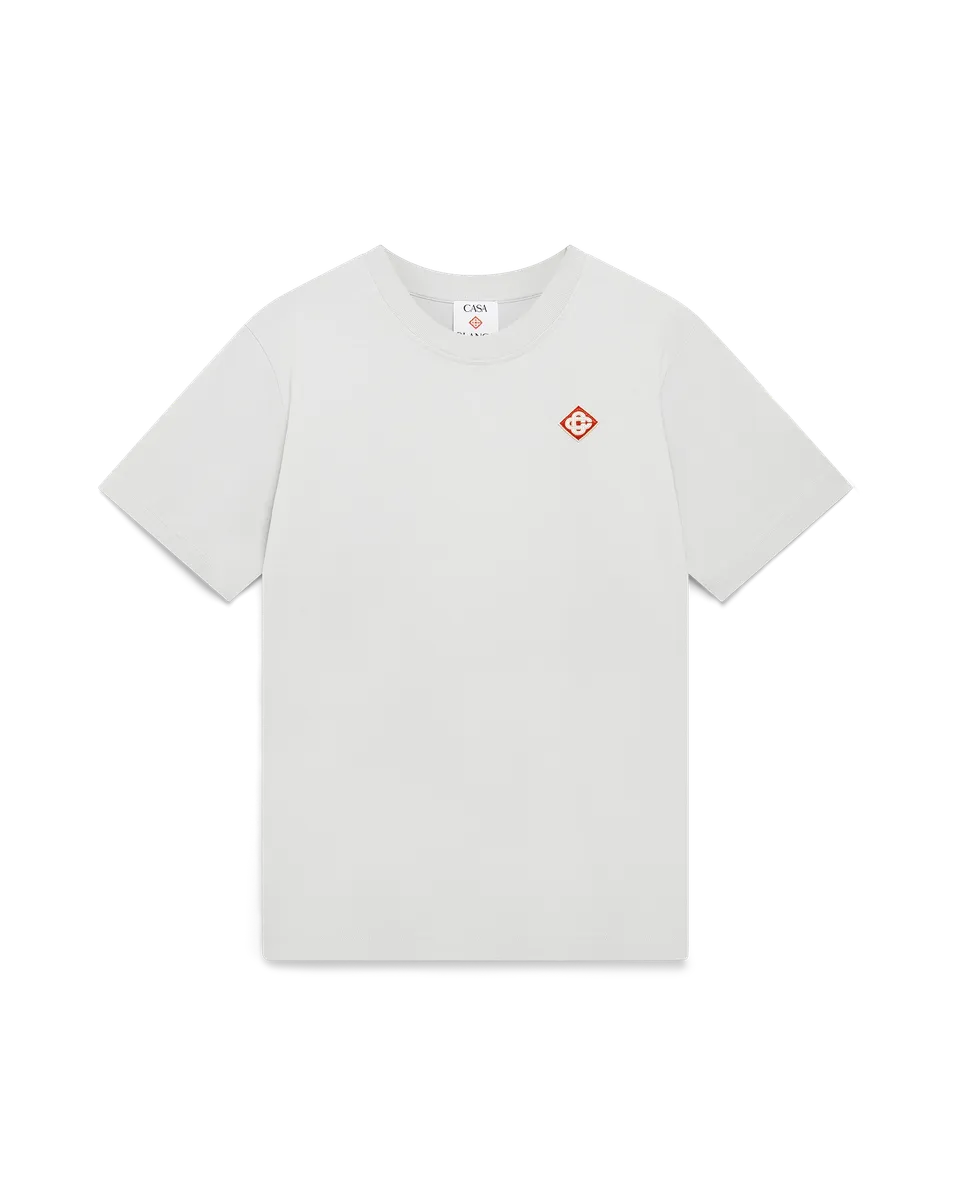 Casablanca Diamond Logo T-shirt grigia M in cotone organico