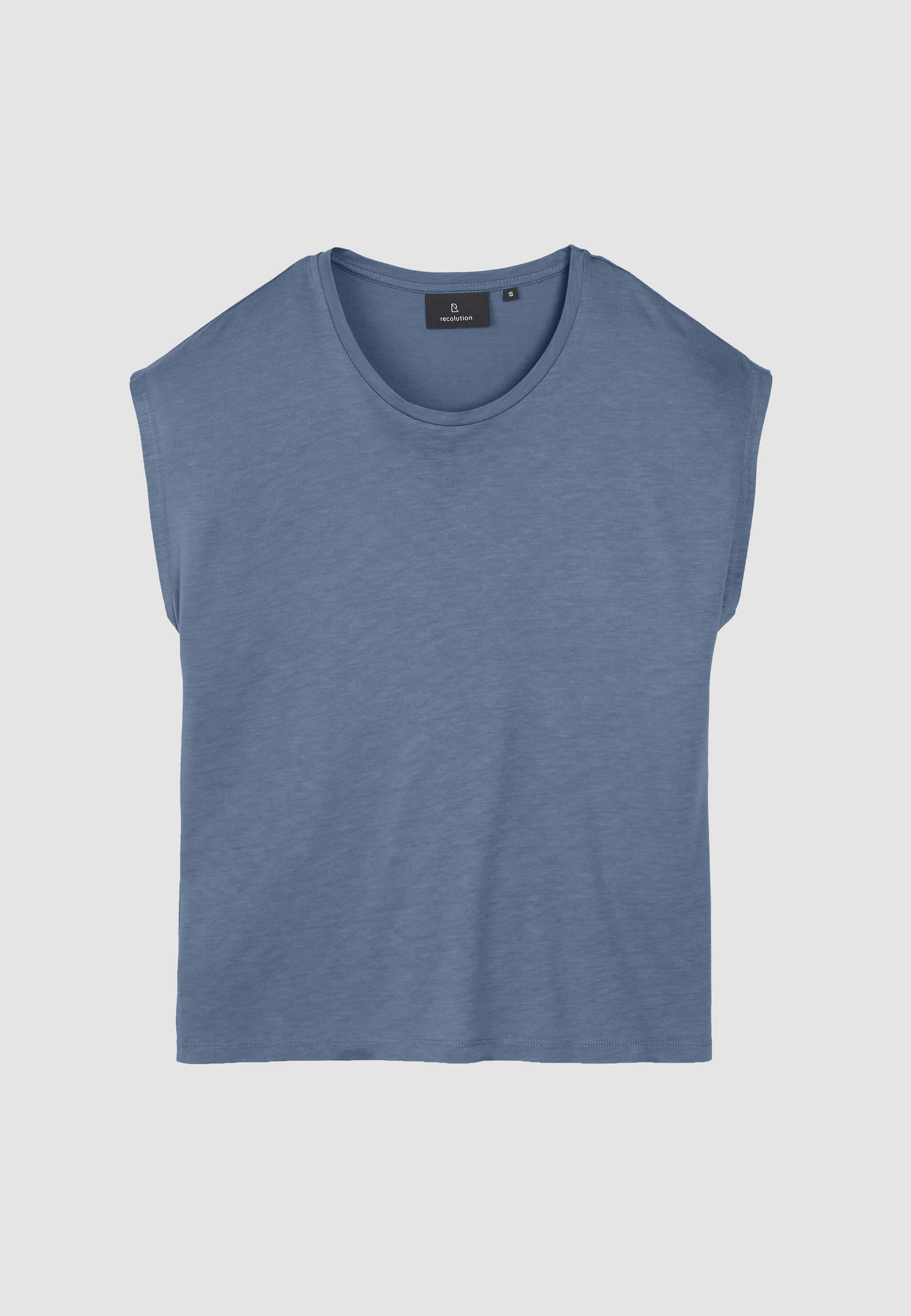 Recolution Mithila t-shirt blu polvere viscosa loose fit