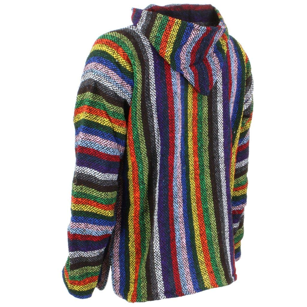 Siesta Baja felpa con cappuccio XXL righe vibranti calda