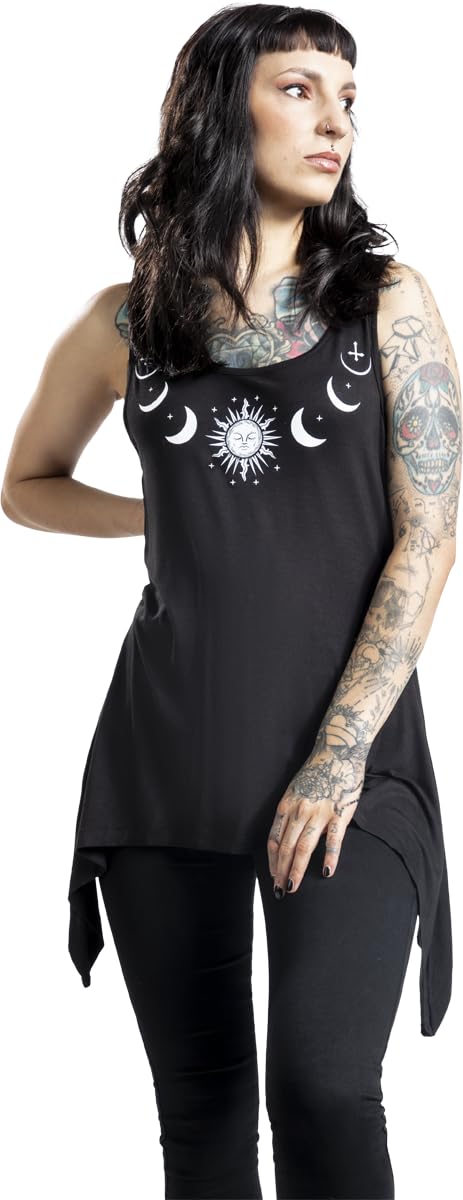 Gothicana by EMP top nero taglia S con stampa