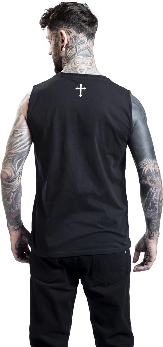 Gothicana by EMP Canotta Nera Scollo Rotondo Uomo