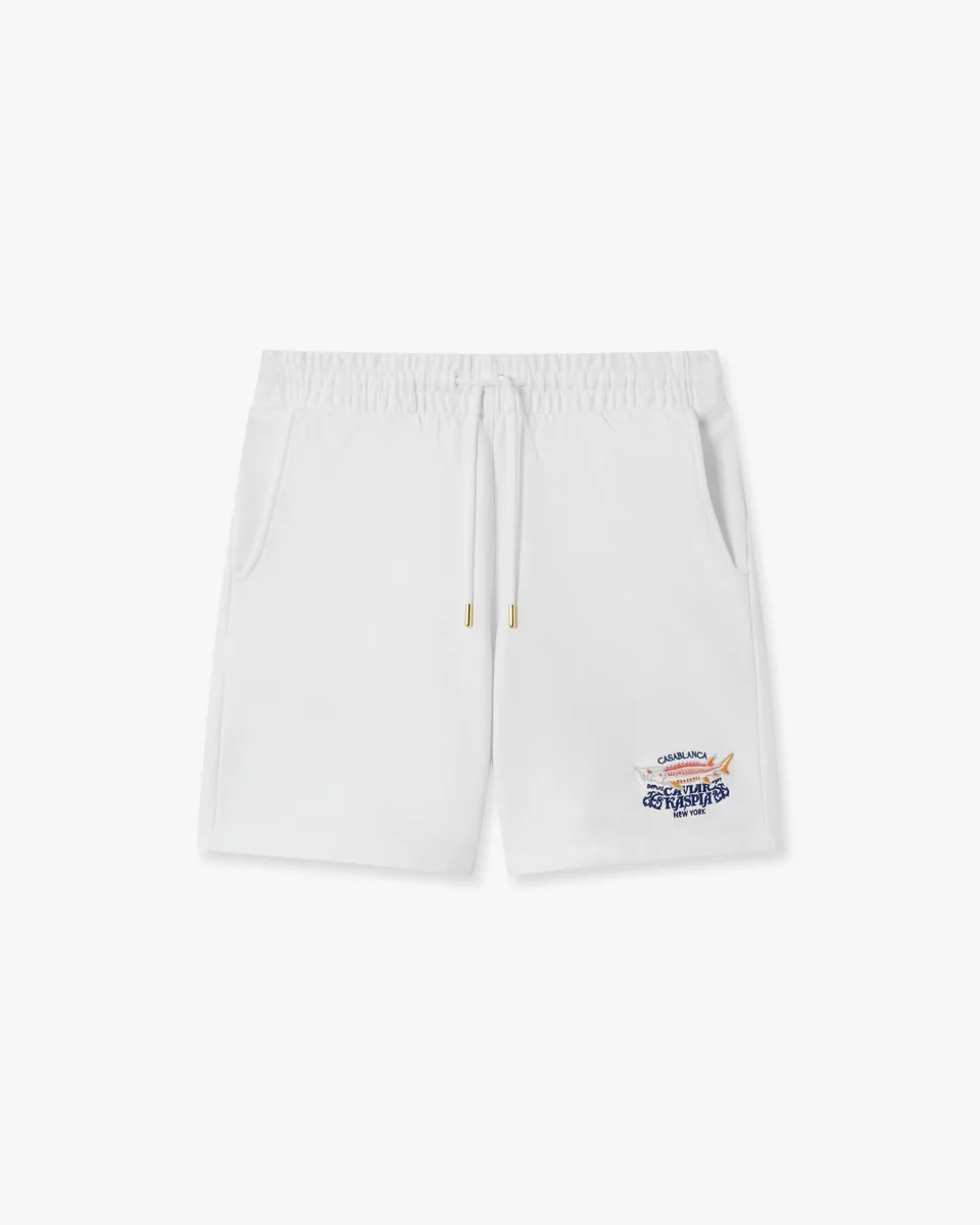 Casablanca Kaspia pantaloncini bianchi cotone bio uomo