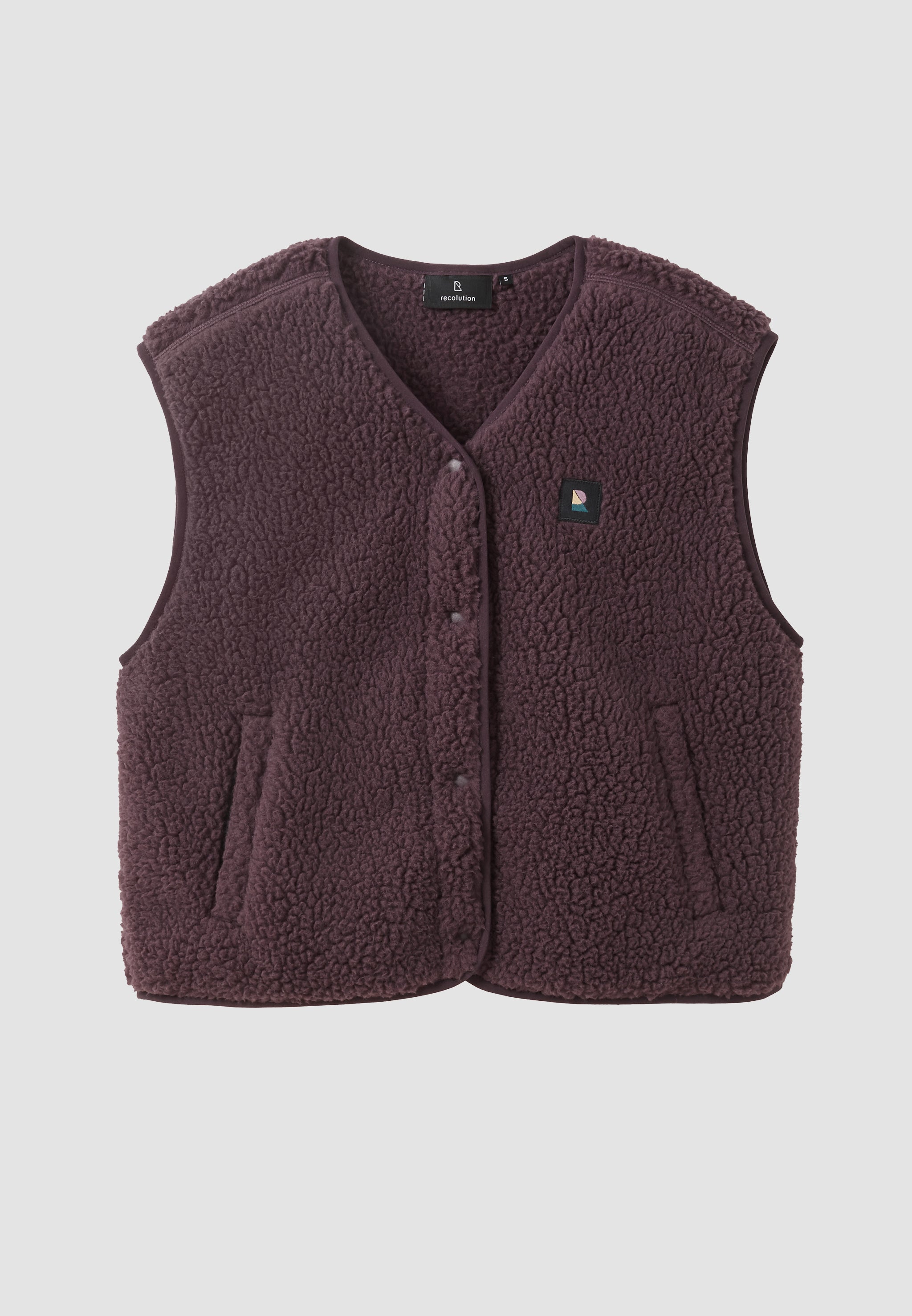 Recolution Fargesia gilet dark grape poliestere riciclato
