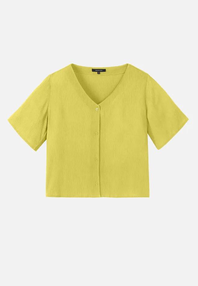 Recolution Spirea blusa gialla manica corta viscosa