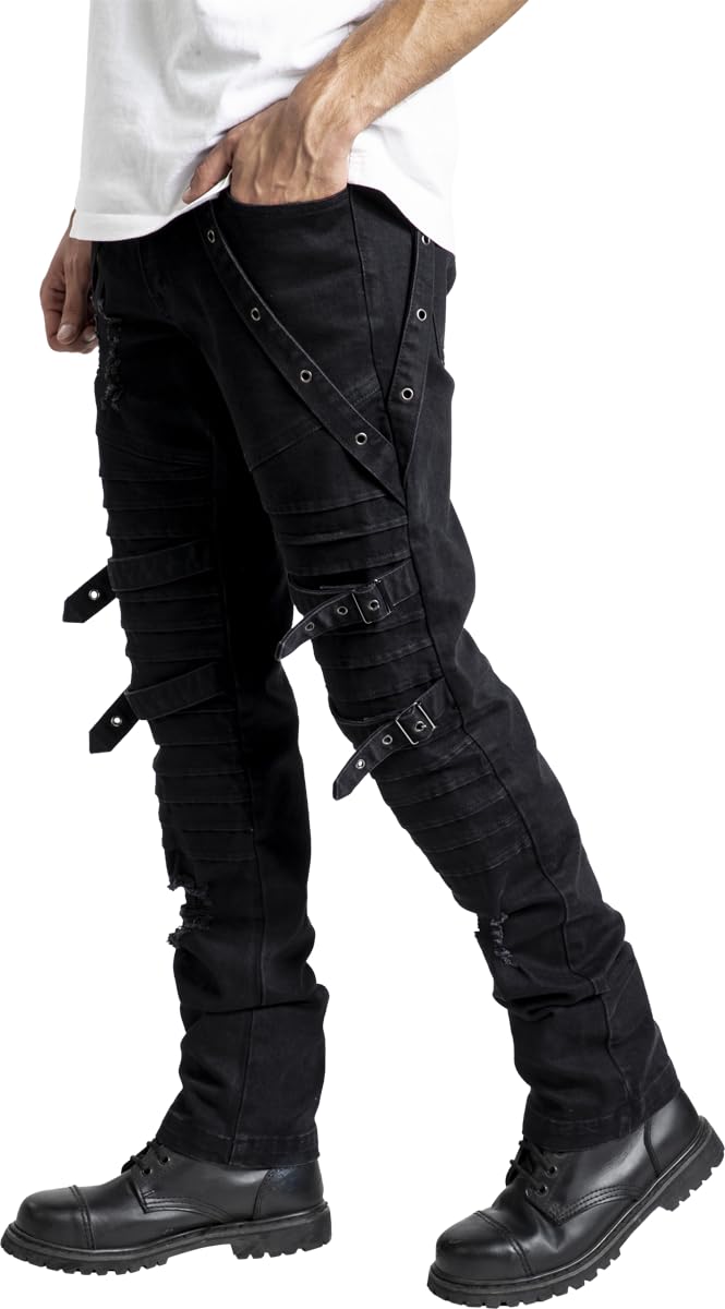 Gothicana by EMP Pete jeans nero uomo gotico