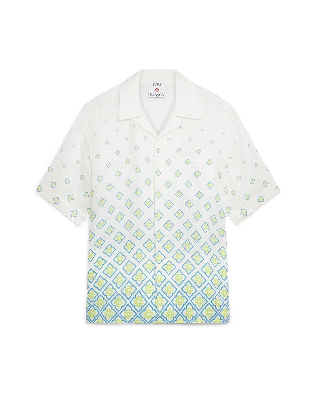 Casablanca Degrade Monogram camicia lino beige uomo