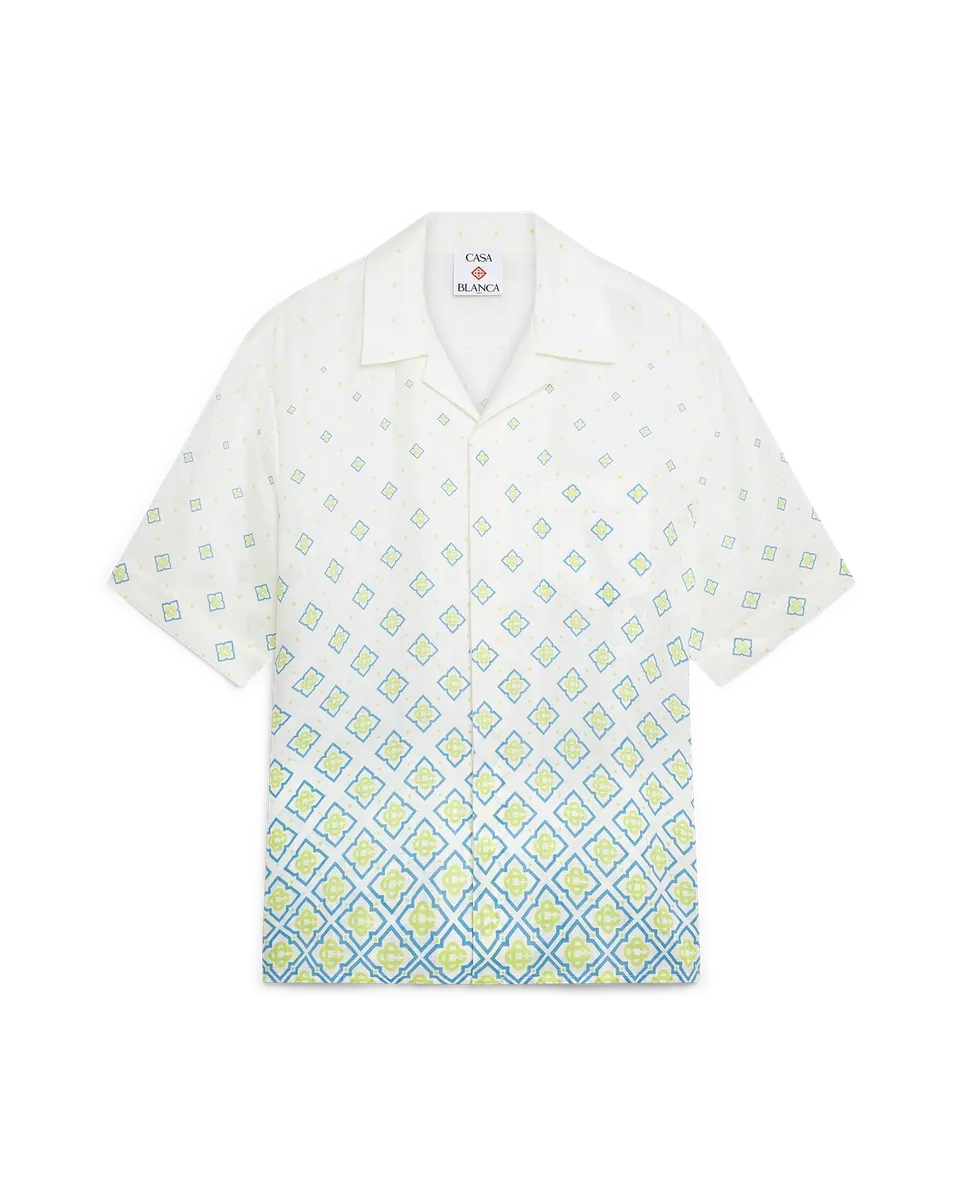 Casablanca Degrade Monogram camicia lino beige uomo