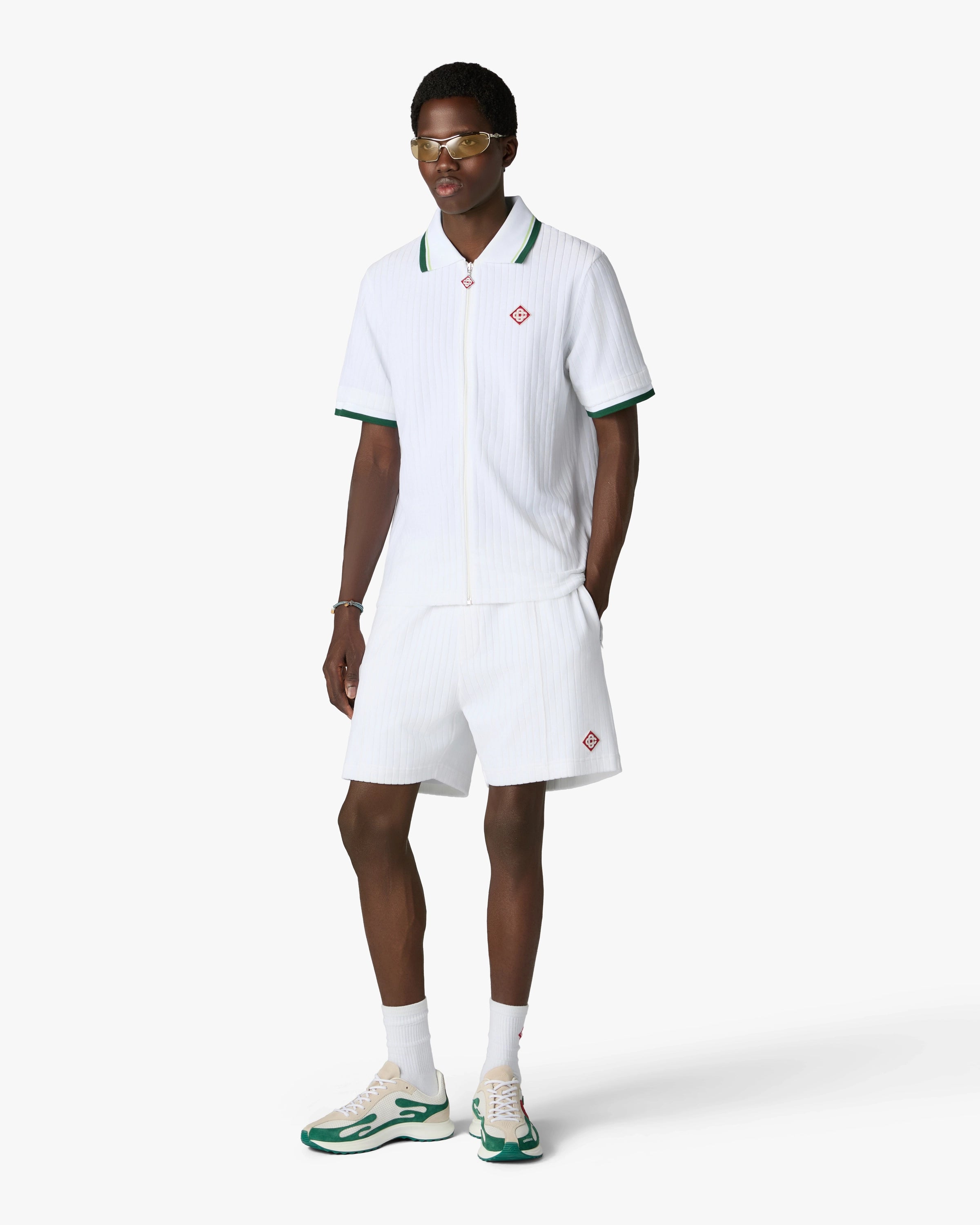 Casablanca Tennis Club camicia uomo ciniglia bianca M