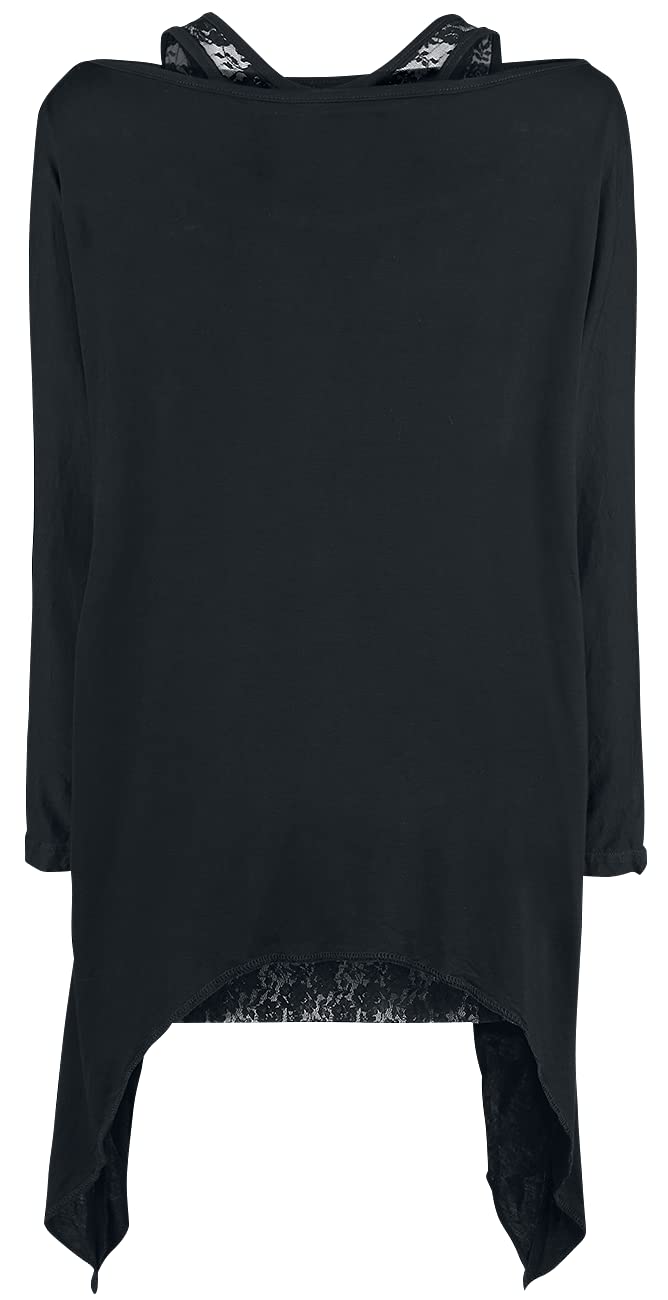 Gothicana by EMP maglia nera doppio strato donna