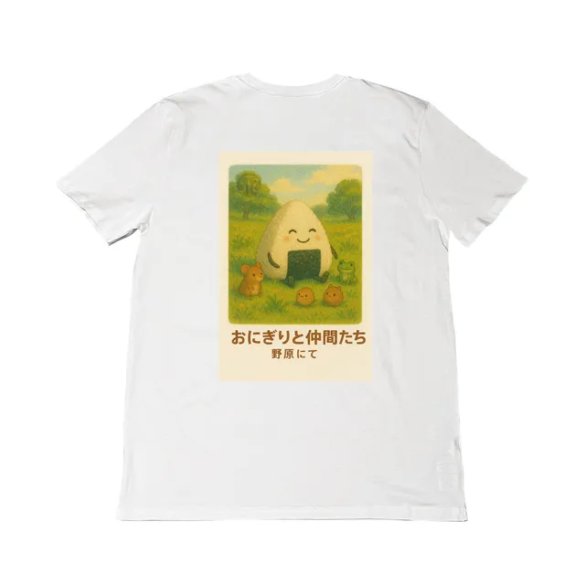 Seetees Sushi Tales Onigiri e amici nel prato t-shirt