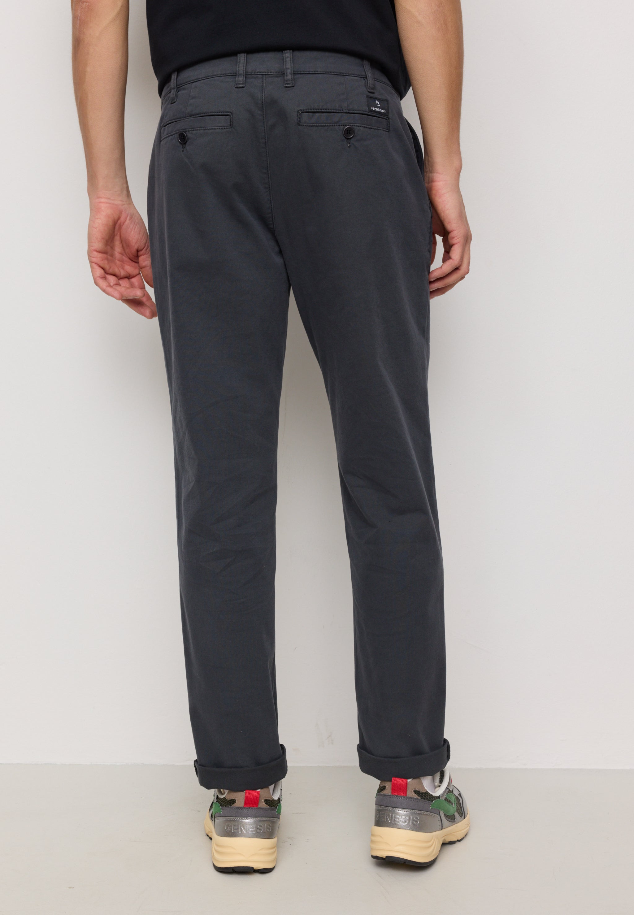 Recolution Kelp pantaloni chino grigio scuro cotone bio