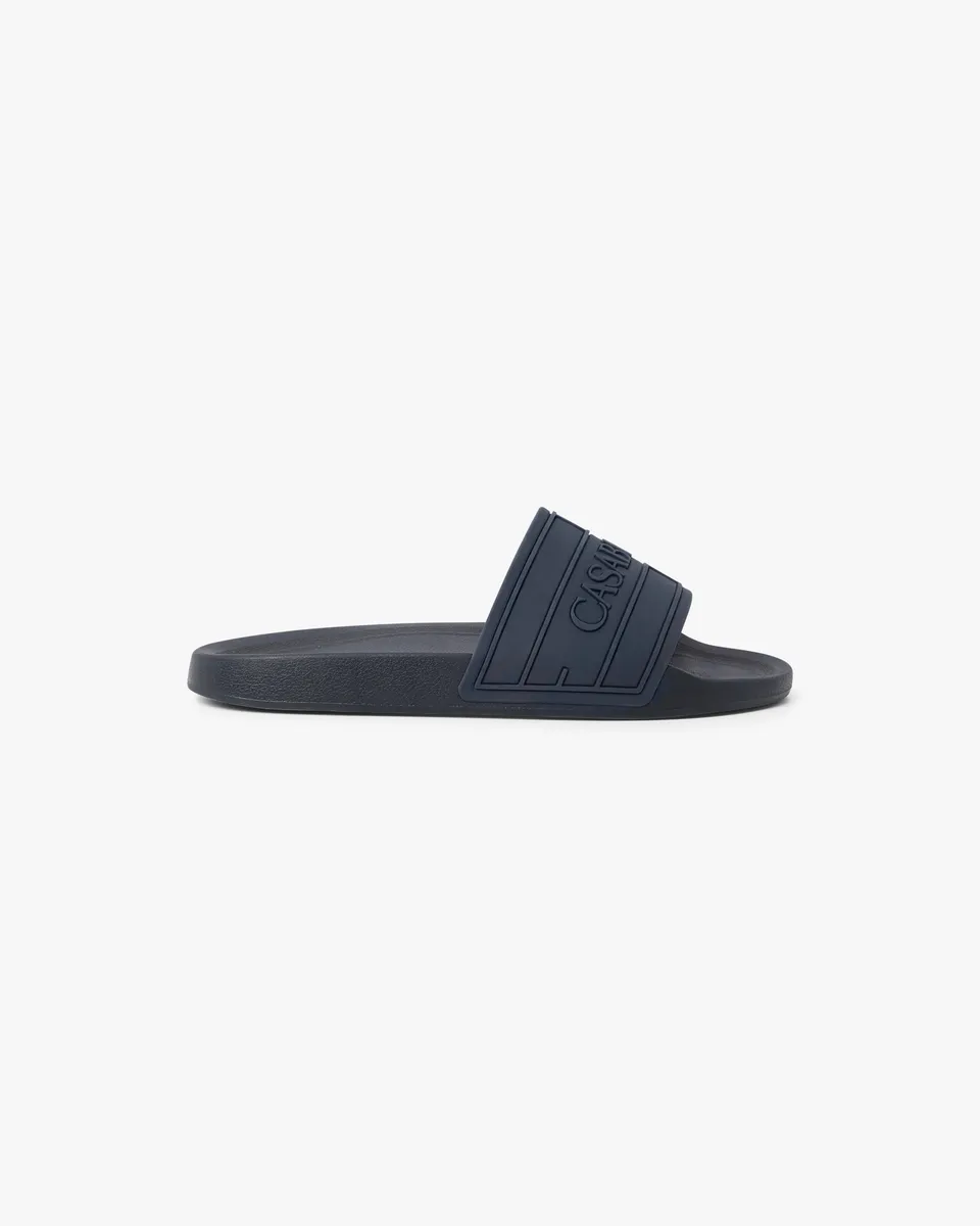 Casablanca Logo Pool Slides ciabatte blu in gomma