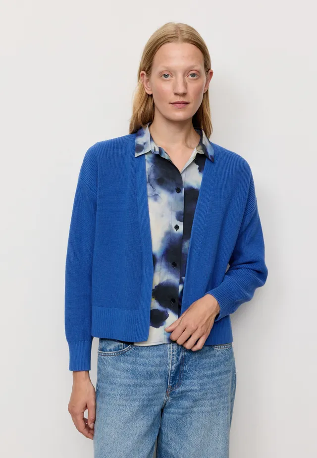 Recolution Moringa cardigan cotone bio blu elettrico