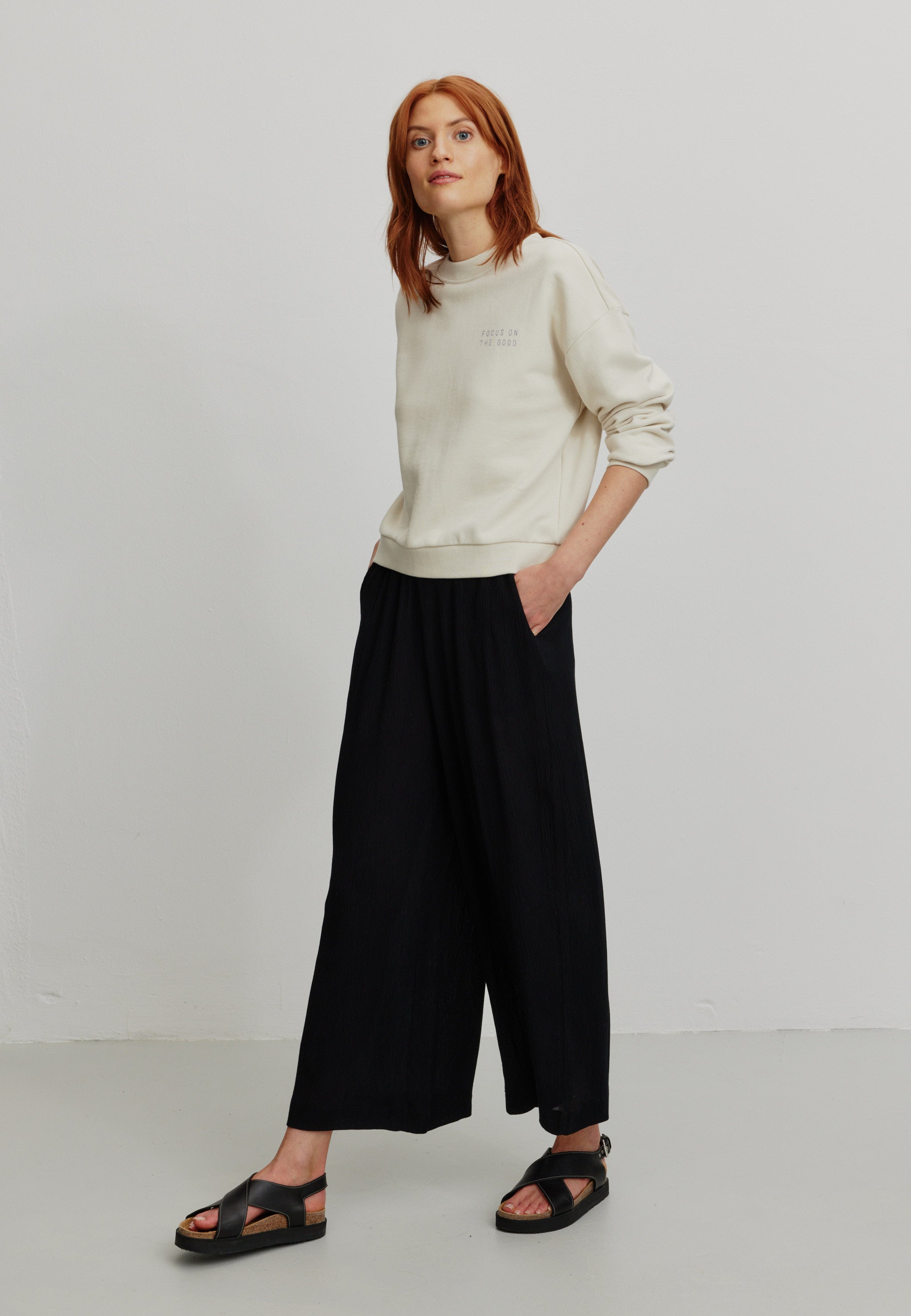 Recolution Mandevilla pantaloni 7/8 nero viscosa