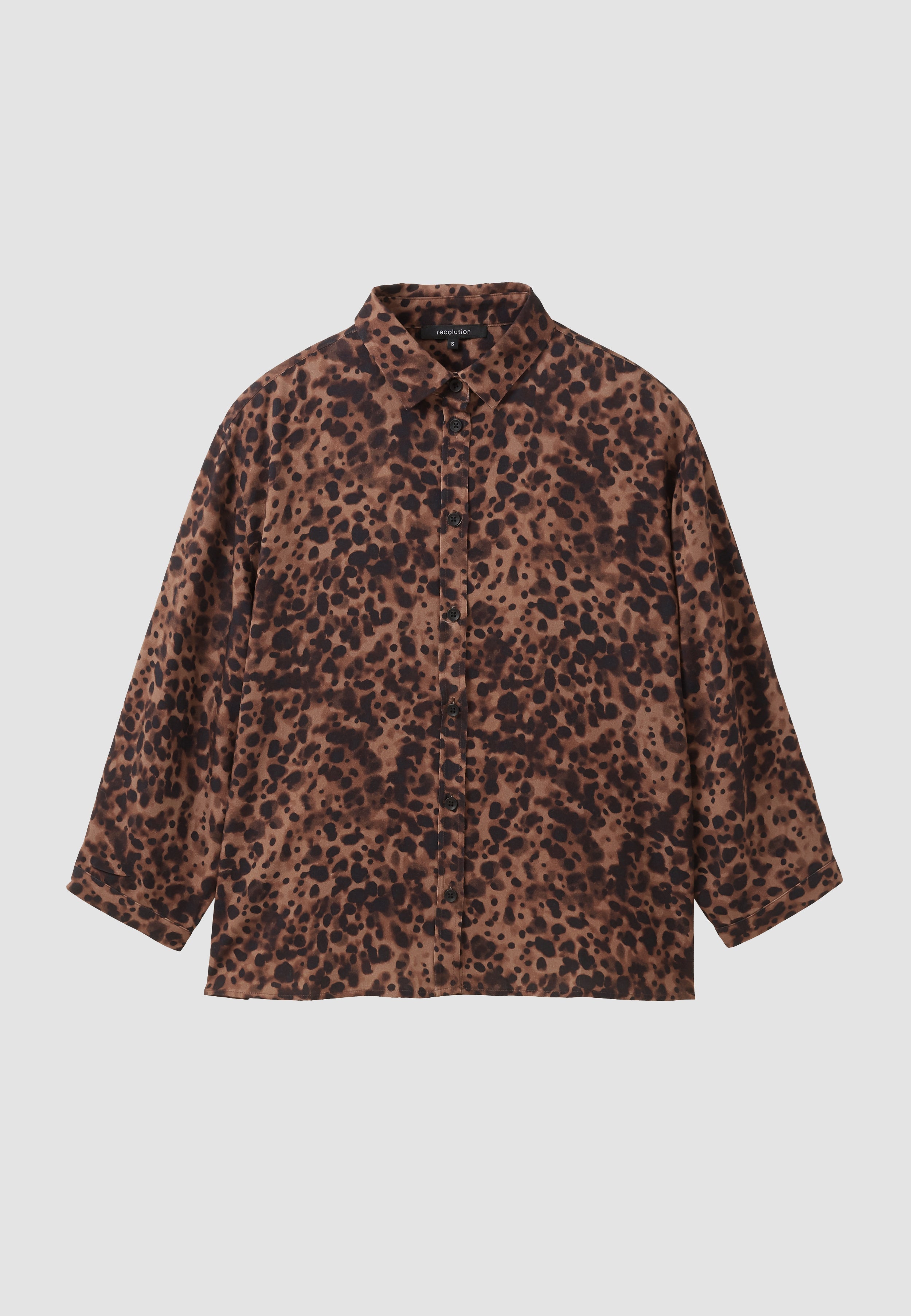Recolution Cypress Leo camicia marrone viscosa leggera