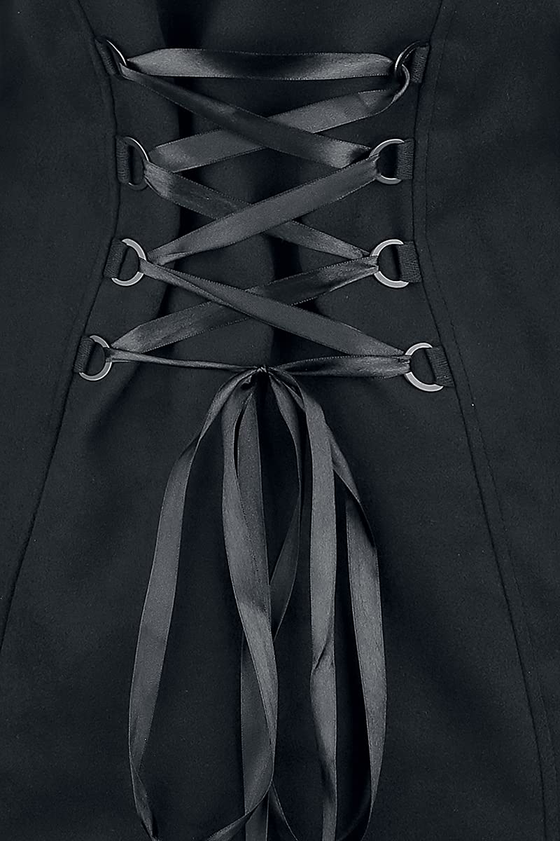 Gothicana by EMP giacca invernale nera con lacci