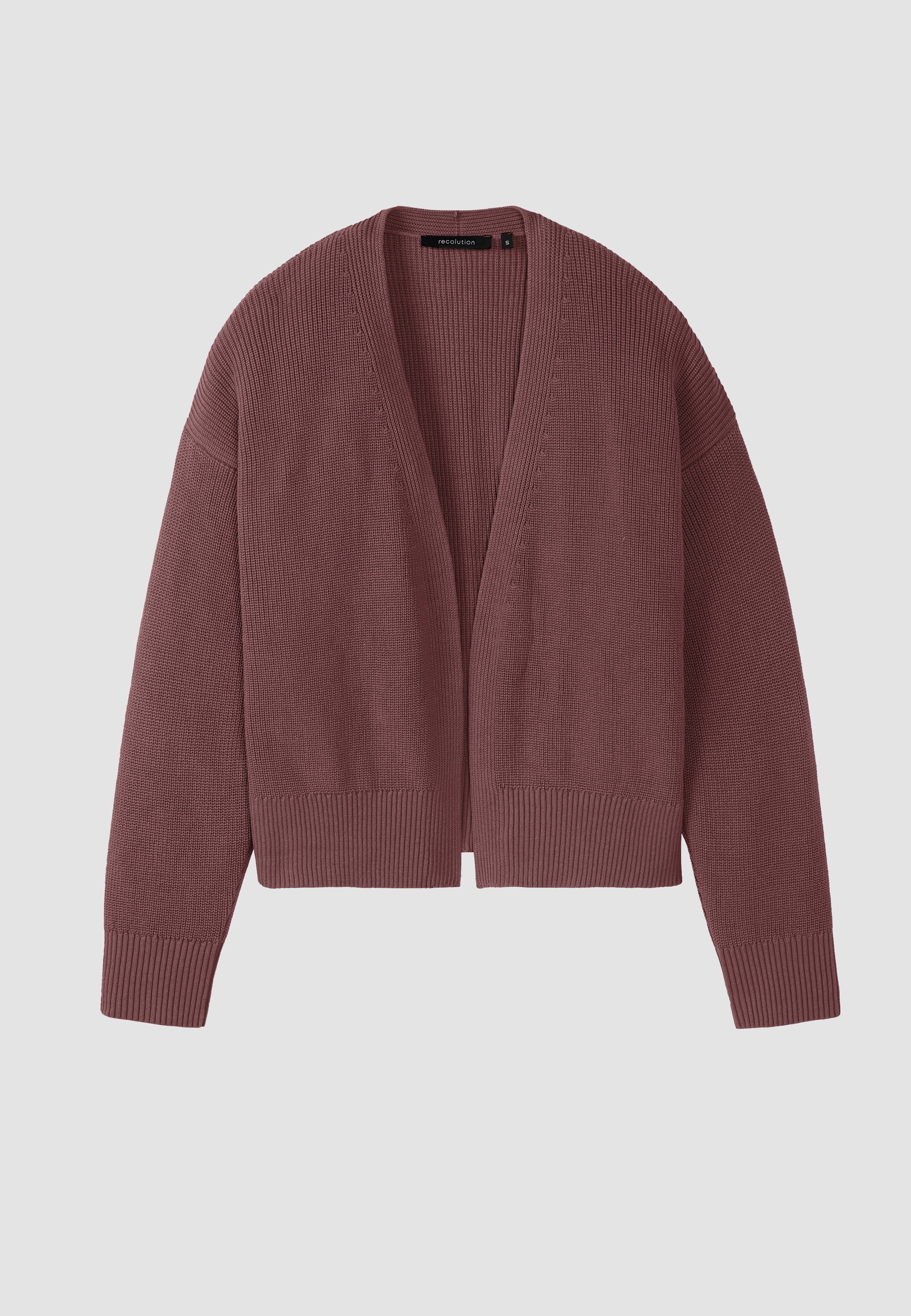 Recolution Moringa cardigan cotone bio bacca comodo