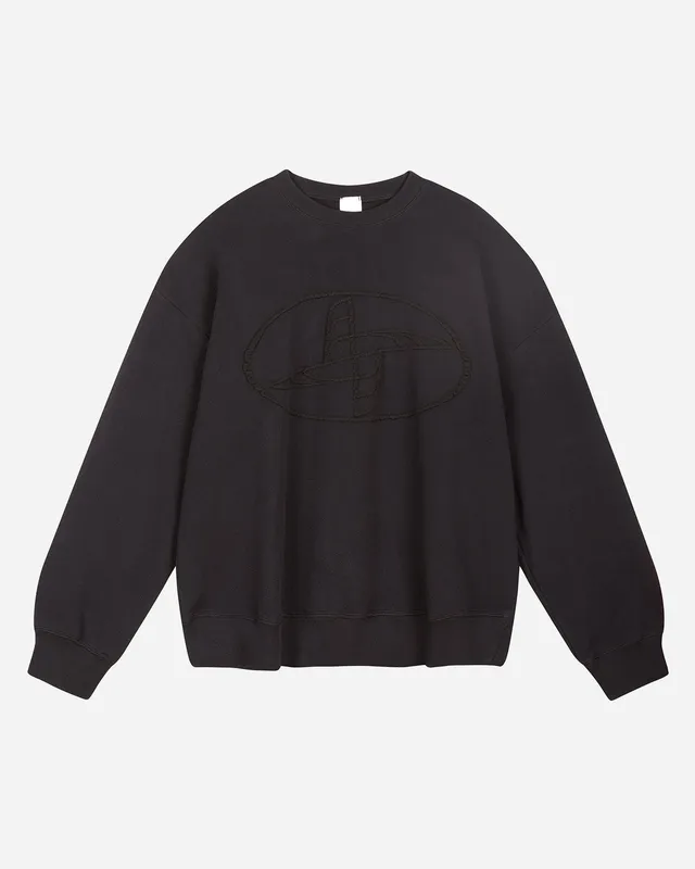Noskra Black Knitted Logo Sweatshirt felpa logo in rilievo