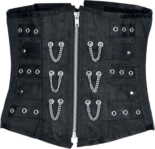 Gothicana by EMP corsetto nero catene occhielli