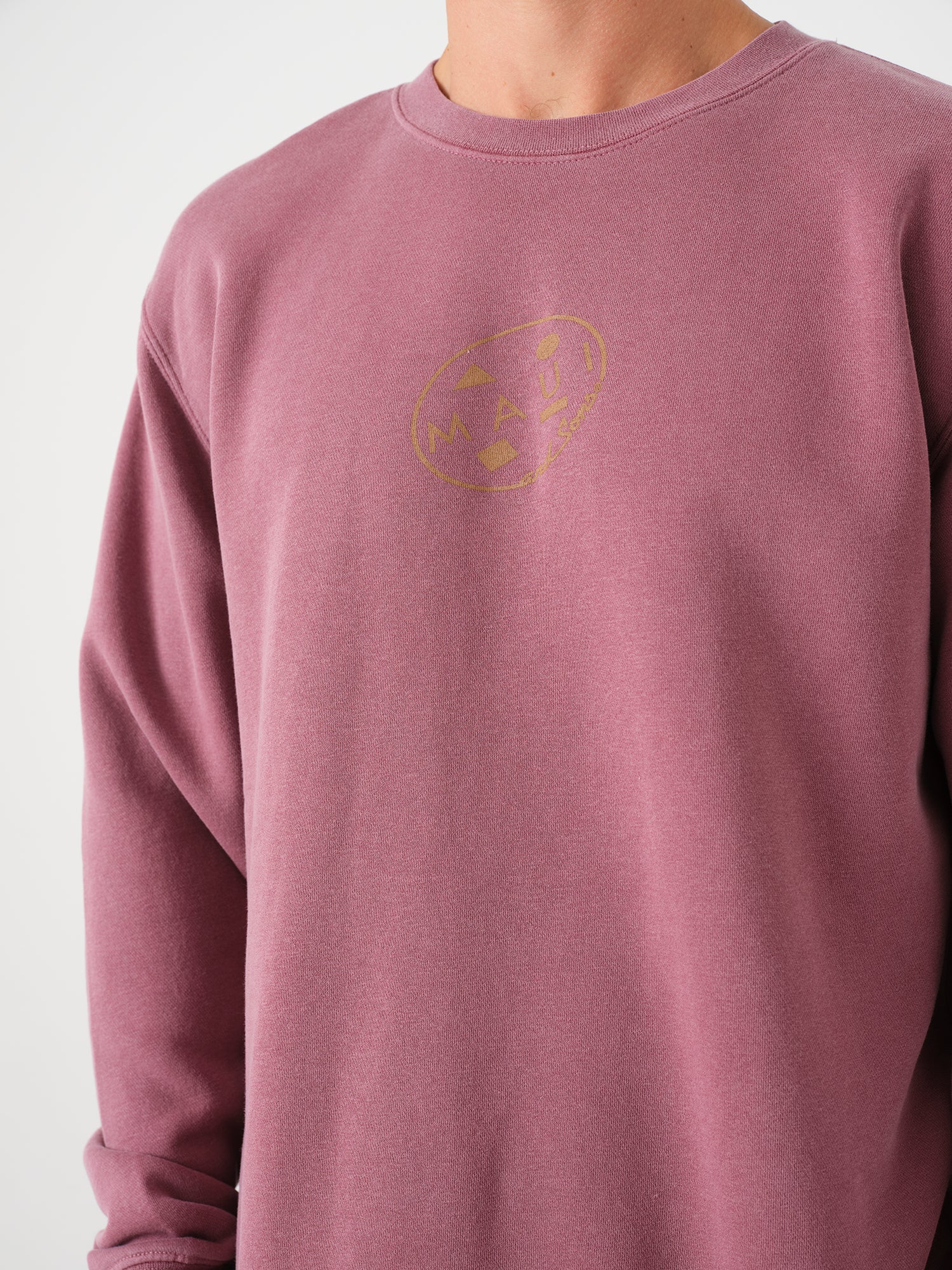 Maui and Sons Retro Cookie felpa girocollo bordeaux cotone