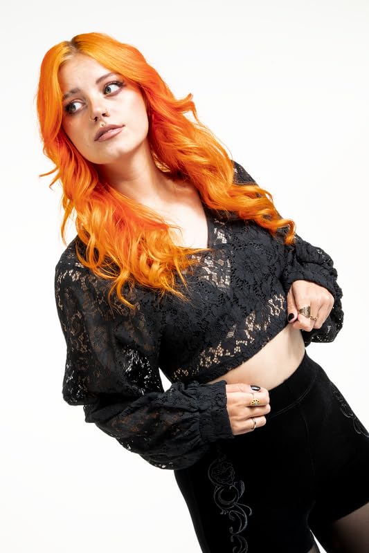Gothicana by EMP Countess Bathory Blusa Donna Nera L
