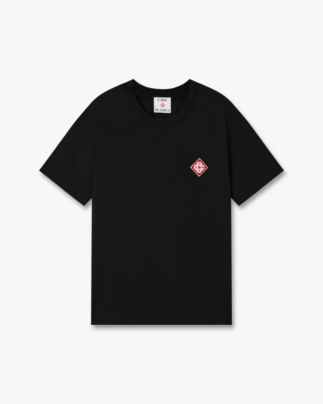 Casablanca Diamond Logo t-shirt bambino cotone nera 7-8 anni