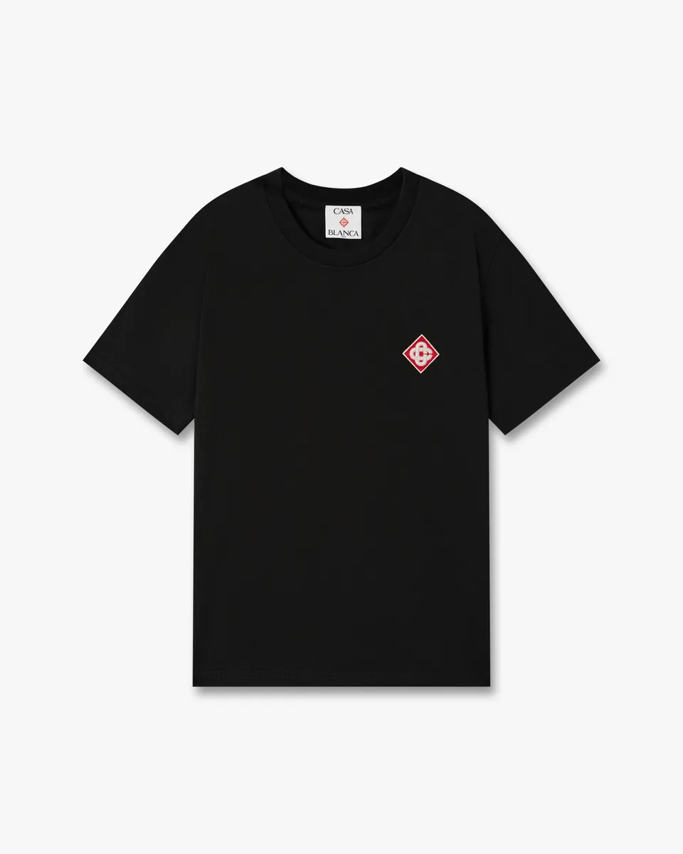 Casablanca Diamond Logo t-shirt bambino cotone nera 7-8 anni