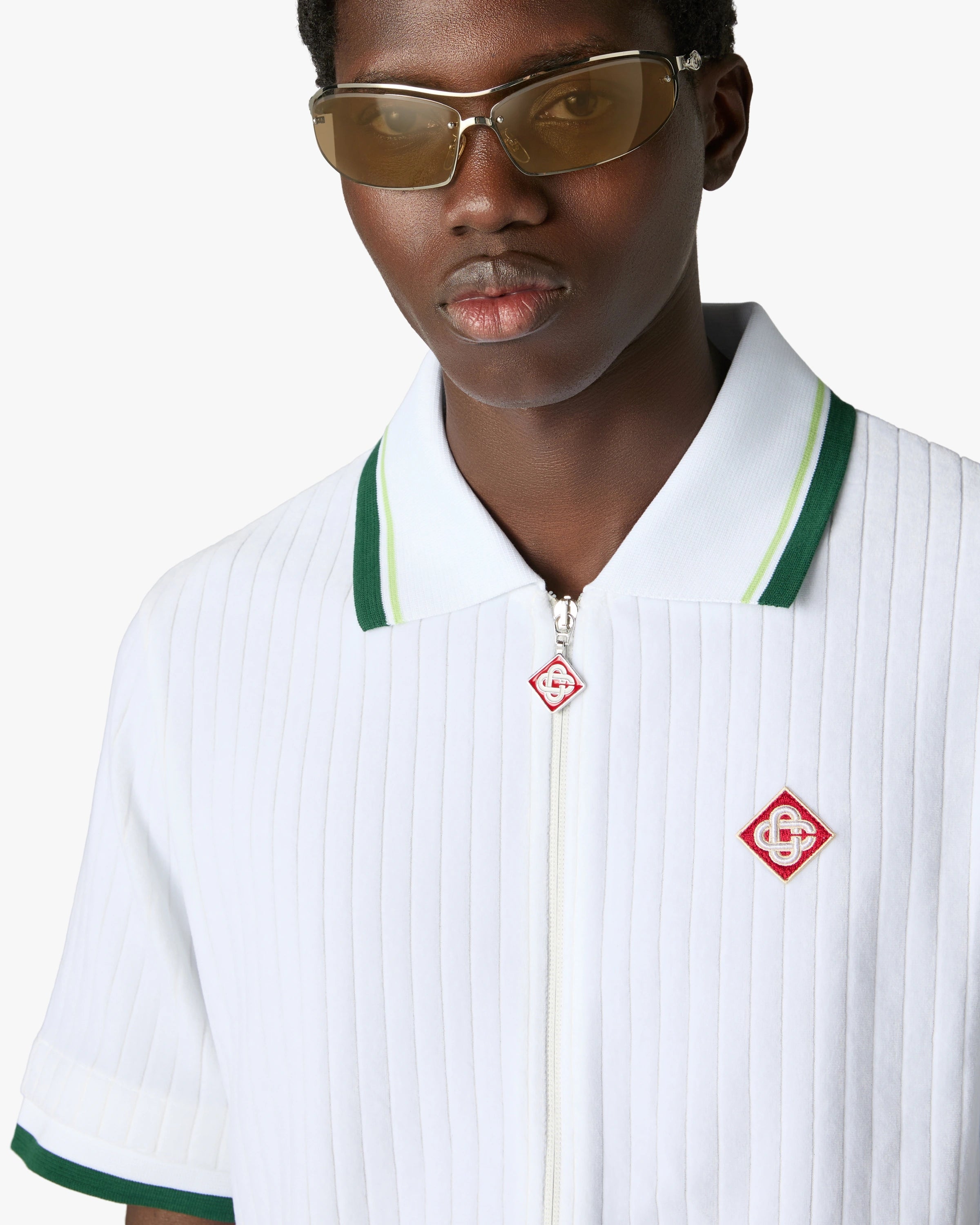 Casablanca Tennis Club camicia uomo ciniglia bianca M