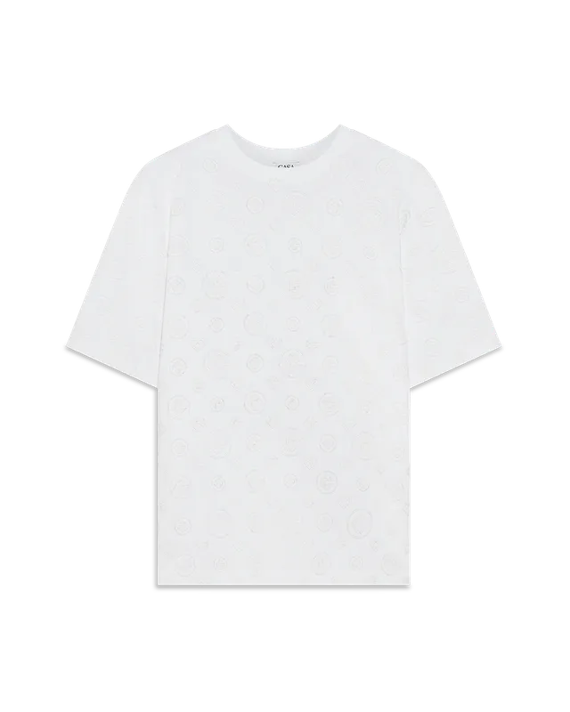 Casablanca Monogram Applique t-shirt oversize bianca
