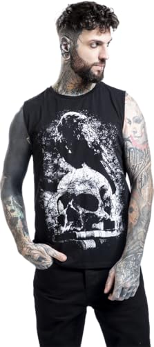 Gothicana by EMP Canotta Nera Scollo Rotondo Uomo
