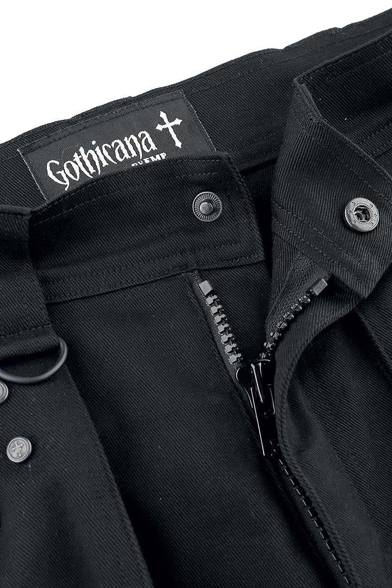 Gothicana by EMP pantaloncini uomo neri con rivetti