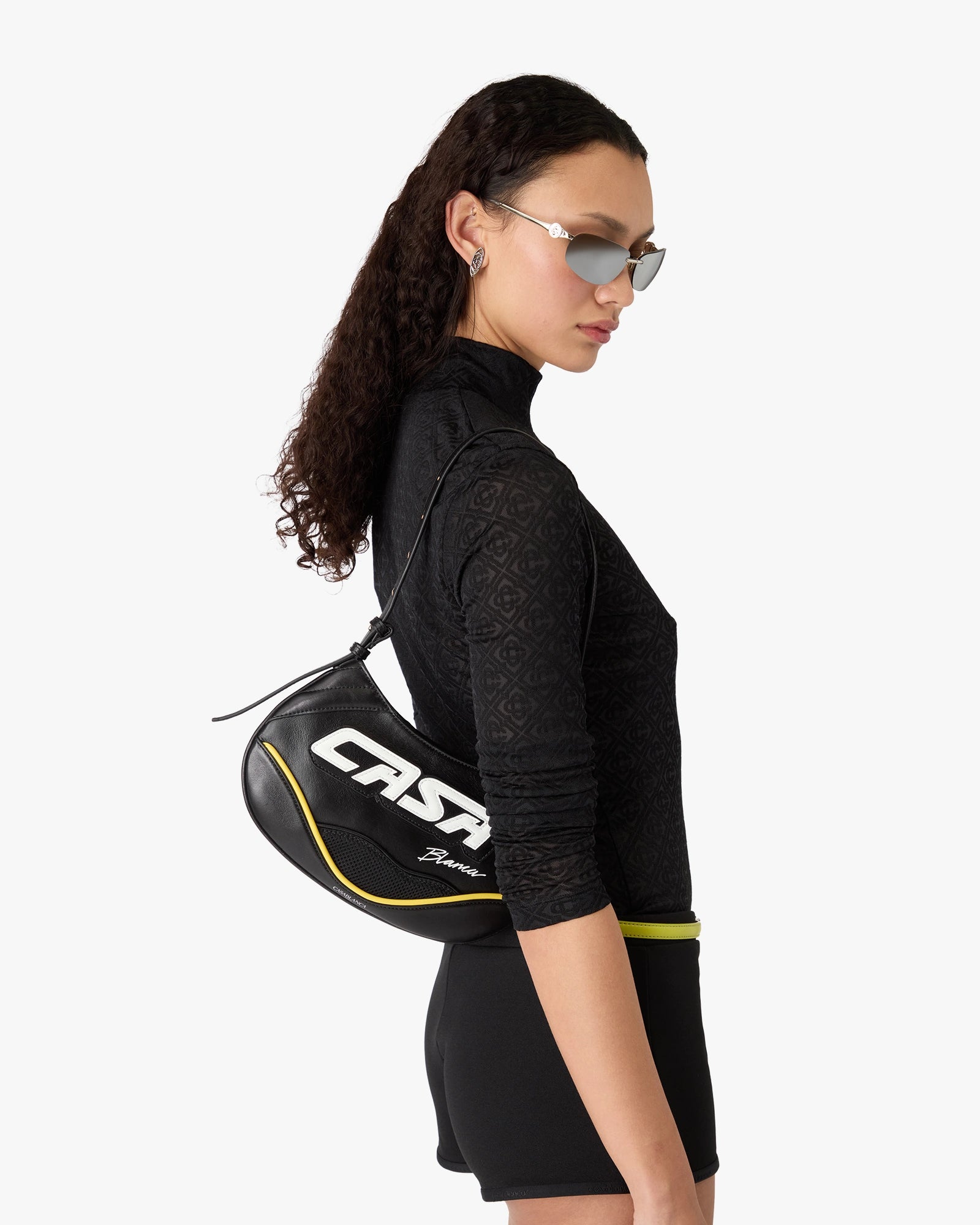 Casablanca Slim Biker Borsa Nero Pelle