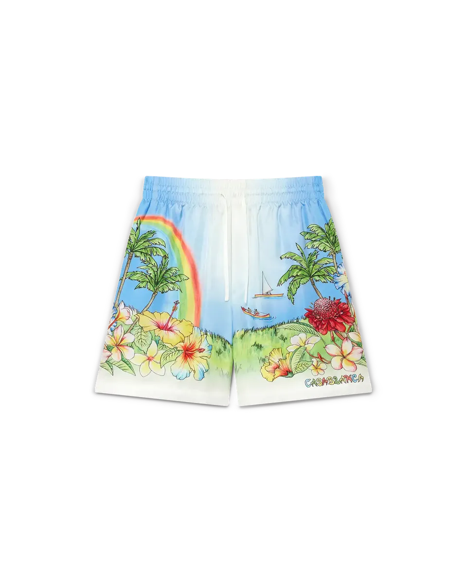 Casablanca Aloha bermuda multicolore seta twill